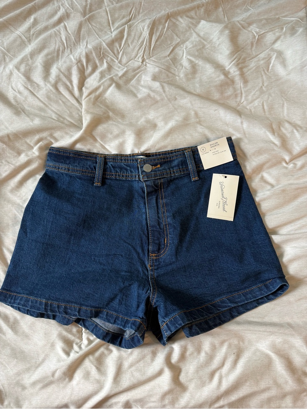 Universal Thread Dark Blue High-Rise Denim Shorts